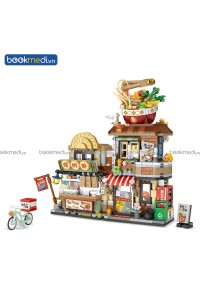 Đồ Chơi Lắp Ráp Mô Hình Tiệm Mì (The Spiral Noodle Shop) Hãng Loz